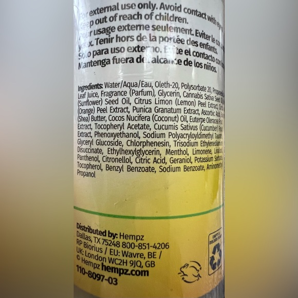 Hempz After Sun Cooling & Moisturizing Body Gel Spray - Picture 3 of 3